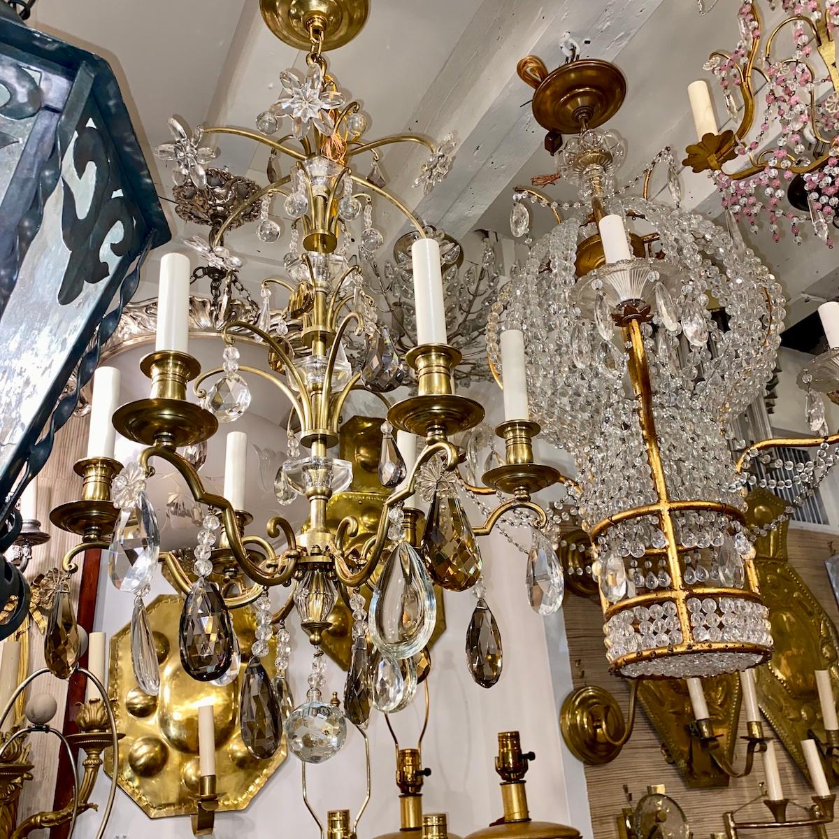 Inizio XX secolo Lampadario di cristallo francese in vendita