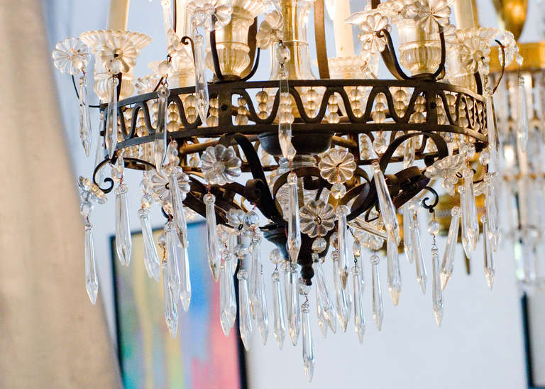 Bronze French Crystal Chandelier