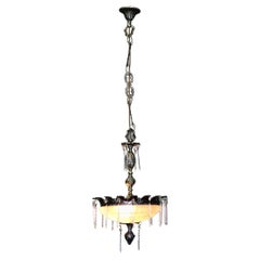 Antique French Crystal Chandelier  This is a very pretty crystal chandelier