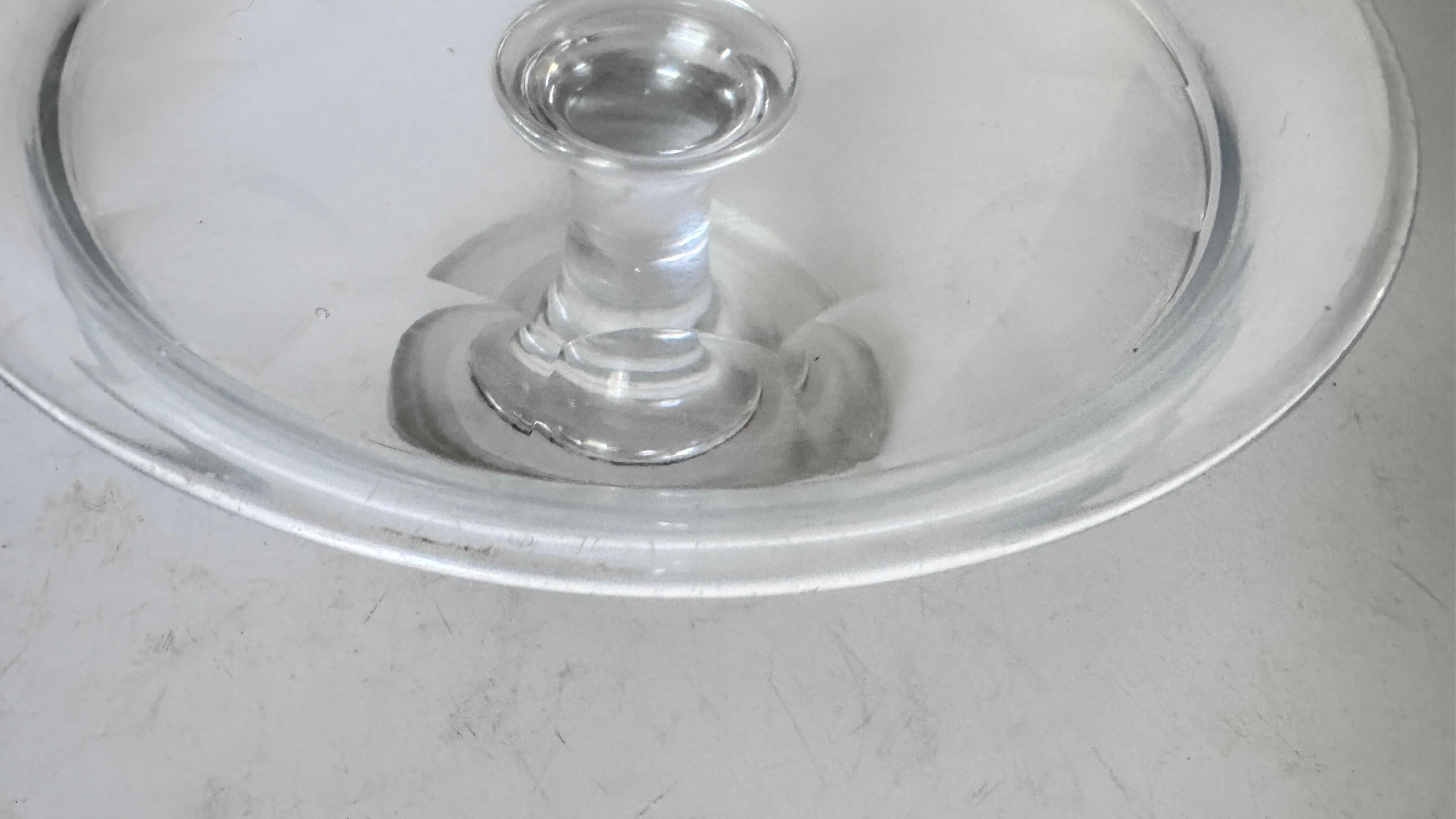 Französische Käseglocke aus Kristall mit Dekor aus geschliffenem Glas - 1970er Jahre im Angebot 3