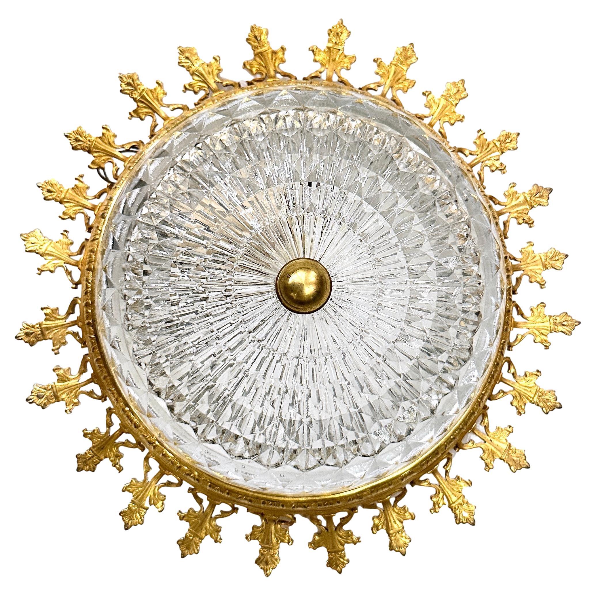 French Crystal Flush Mount