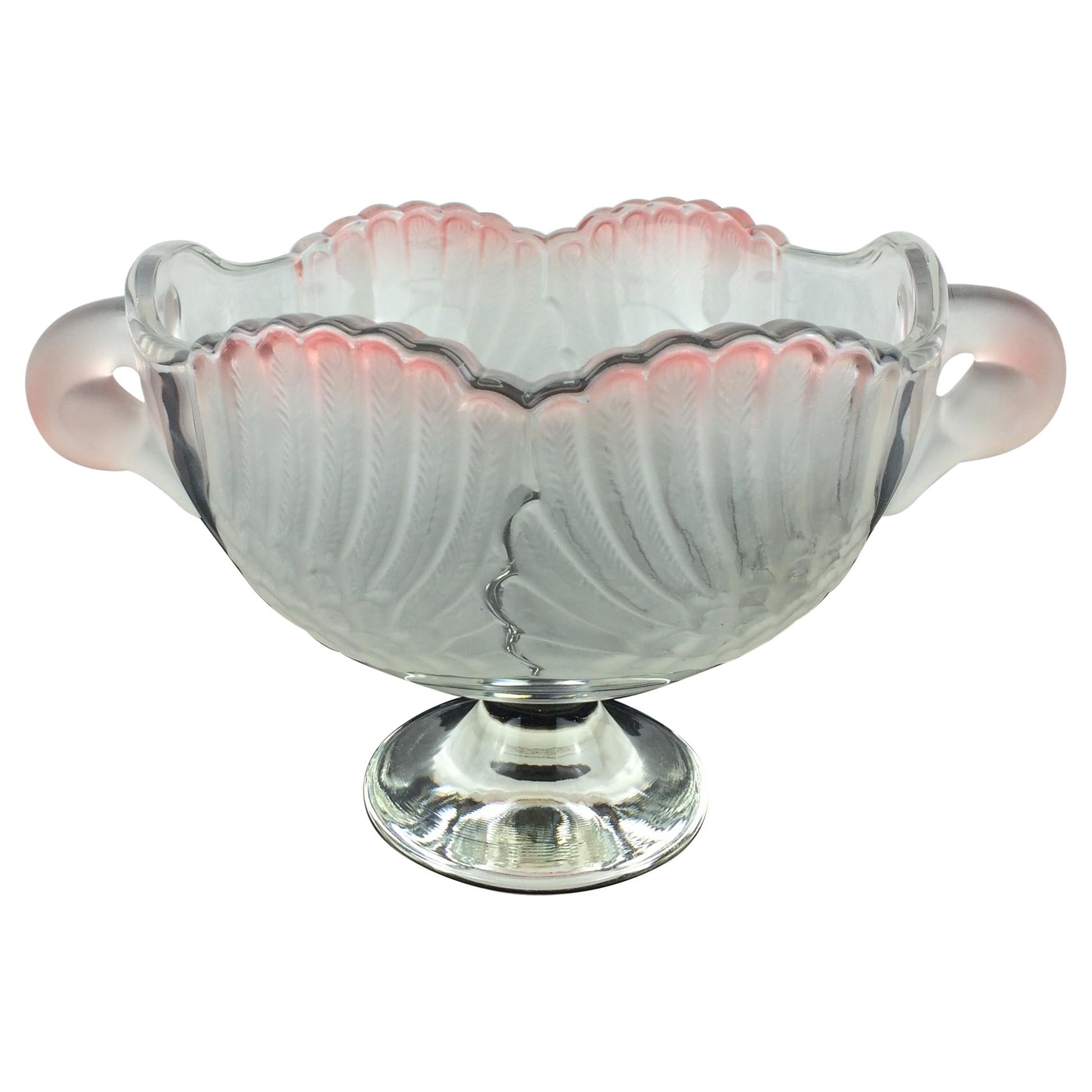French Crystal Fruit Bowl or Serving Dish For Sale