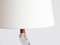 French Crystal Glass Table Lamp c. 1950