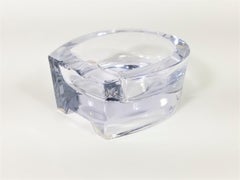 French Crystal Horseshoe Shaped Ashtray Made in France