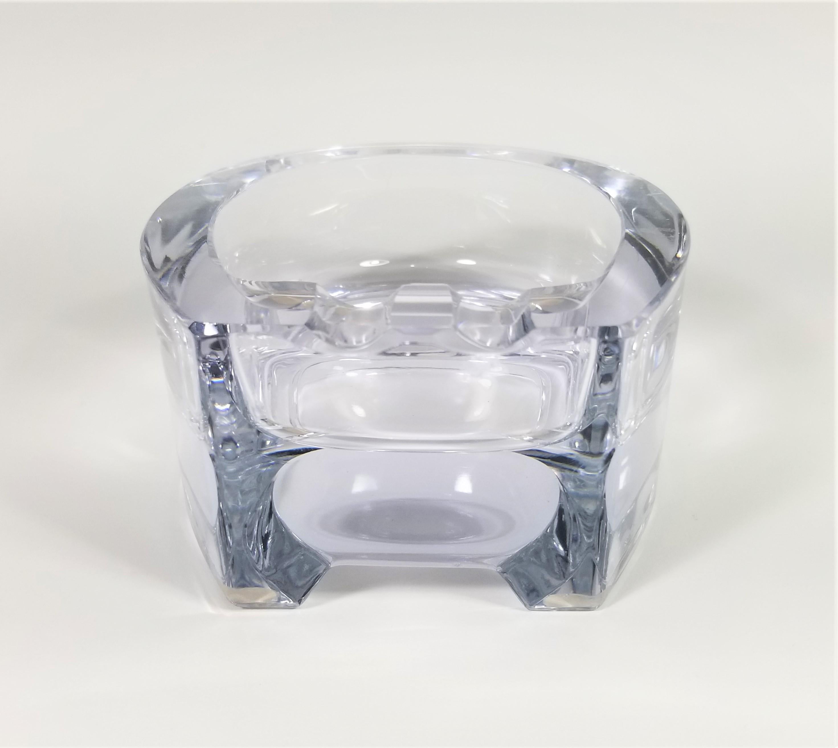 French Crystal Horseshoe Shaped Ashtray Made in France For Sale 16