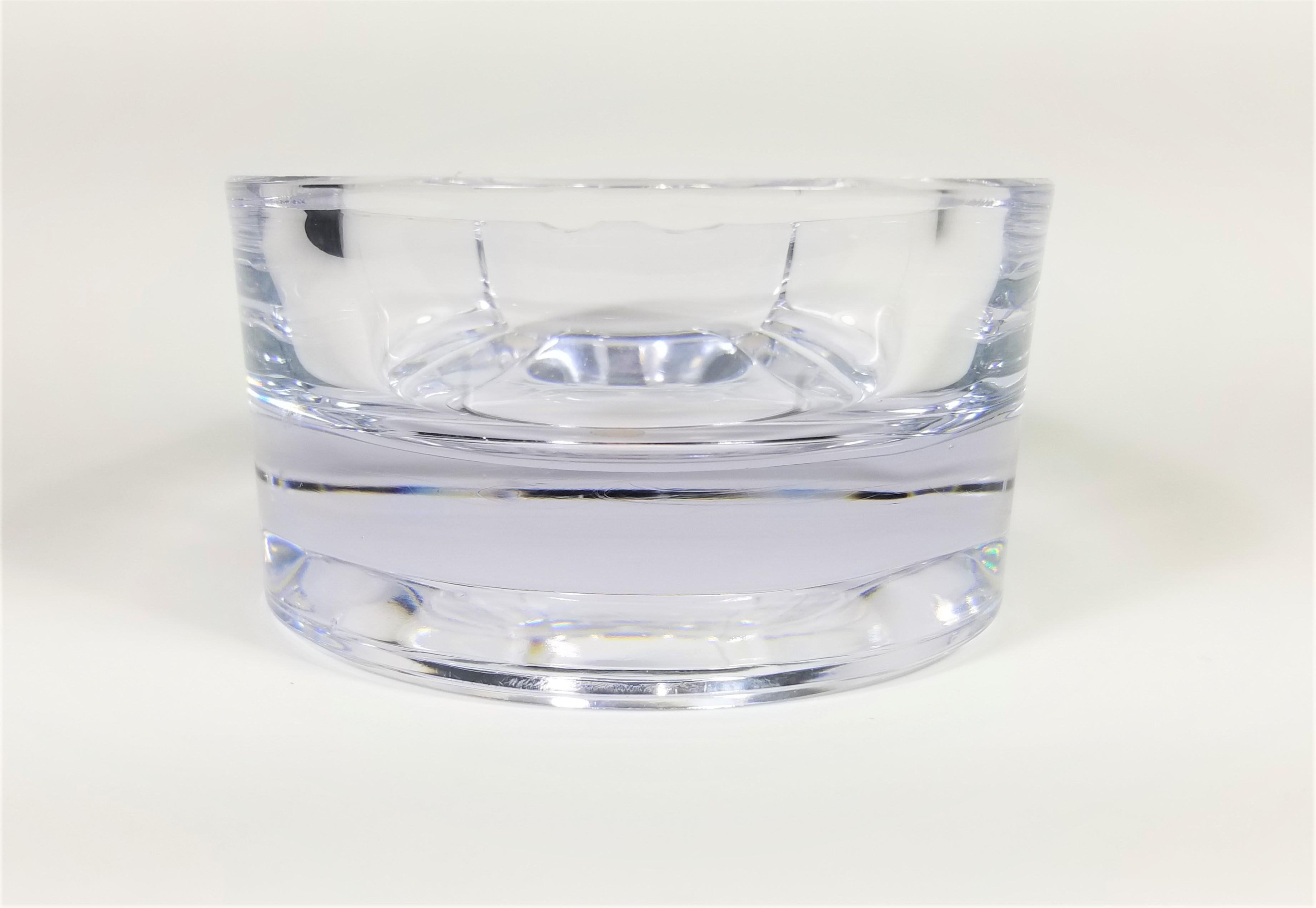 French Crystal Horseshoe Shaped Ashtray Made in France For Sale 5