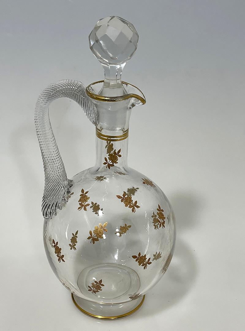 French crystal liquer set, ca 1900 In Good Condition For Sale In Delft, NL