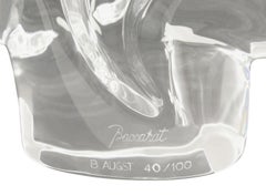 French Crystal Peacock Sculpture