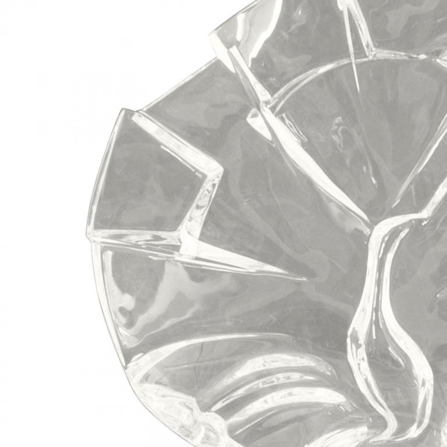 Mid-Century Modern French Crystal Peacock Sculpture en vente