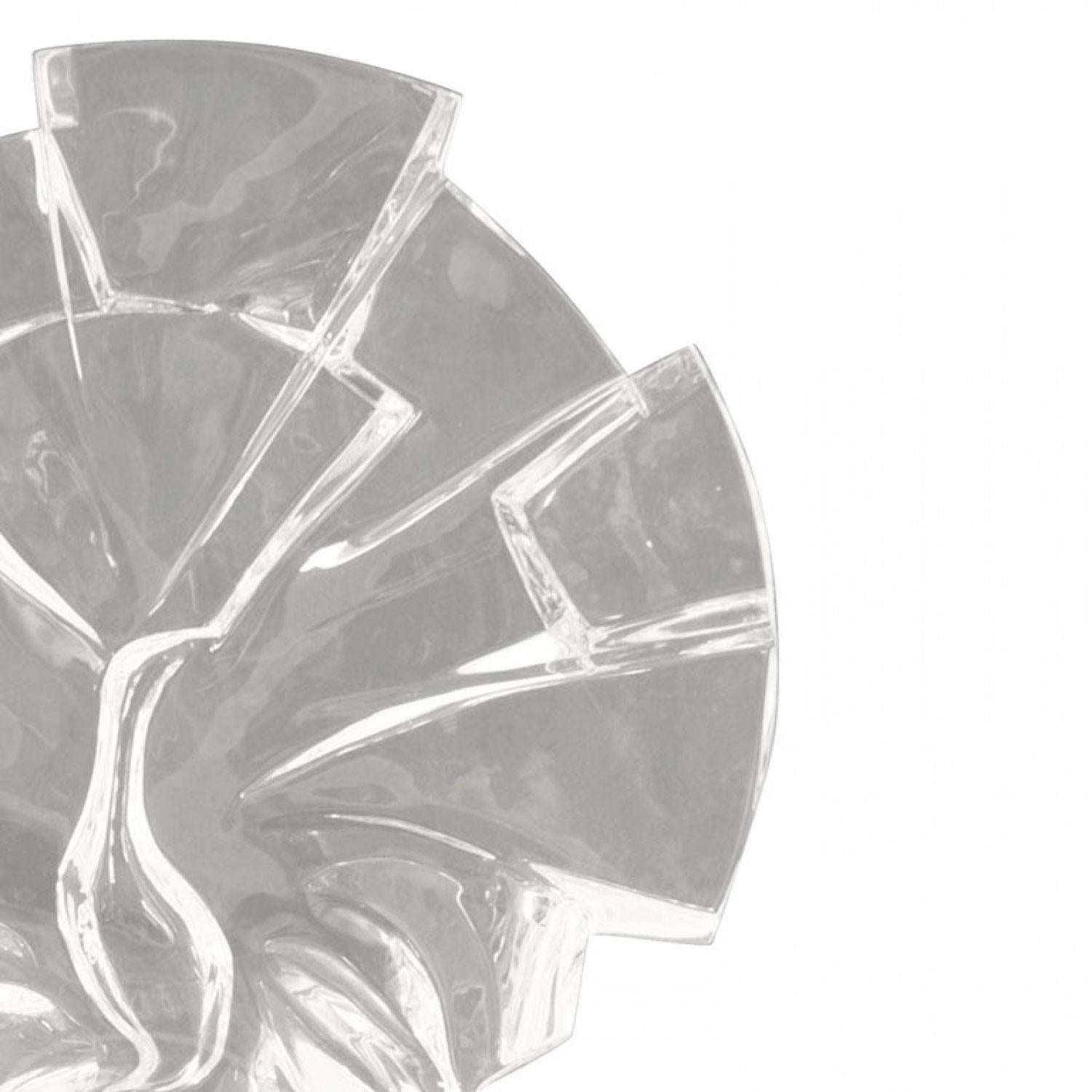 Français French Crystal Peacock Sculpture en vente