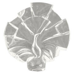 French Crystal Peacock Sculpture