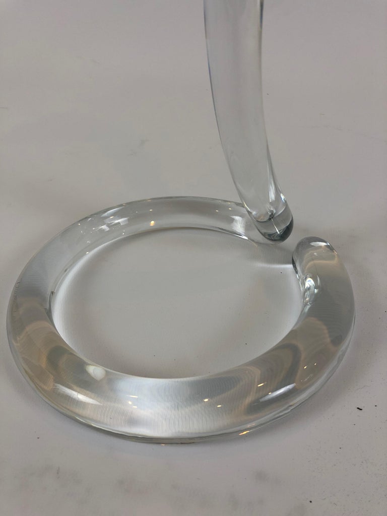 French Crystal Snake Sculpture by Daum at 1stDibs
