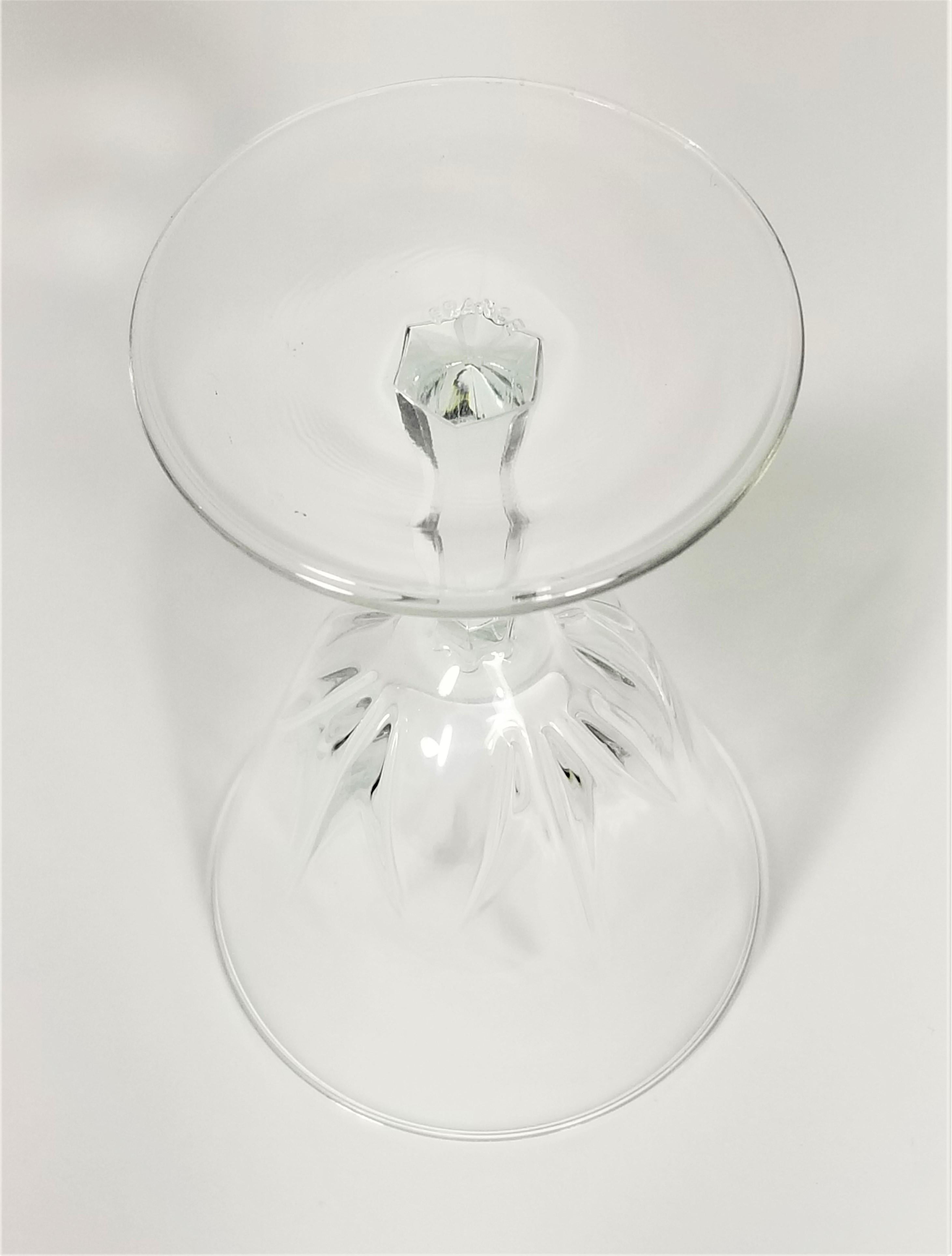 French Crystal Stemware Renaissance Verrerie D'arques France Midcentury For Sale 10