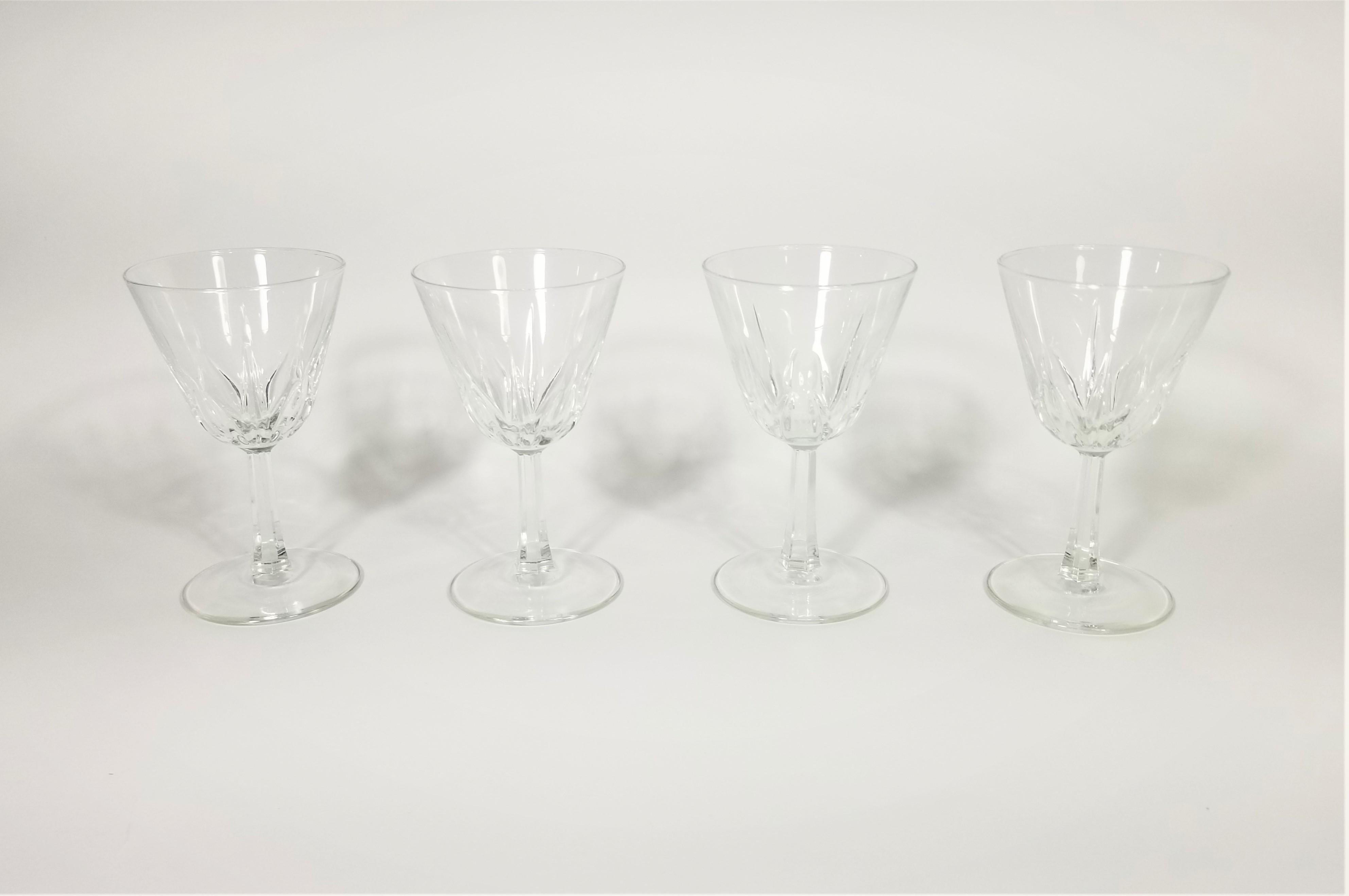 20th Century French Crystal Stemware Renaissance Verrerie D'arques France Midcentury For Sale