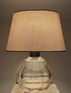 French Crystal Table Lamp, 1930s