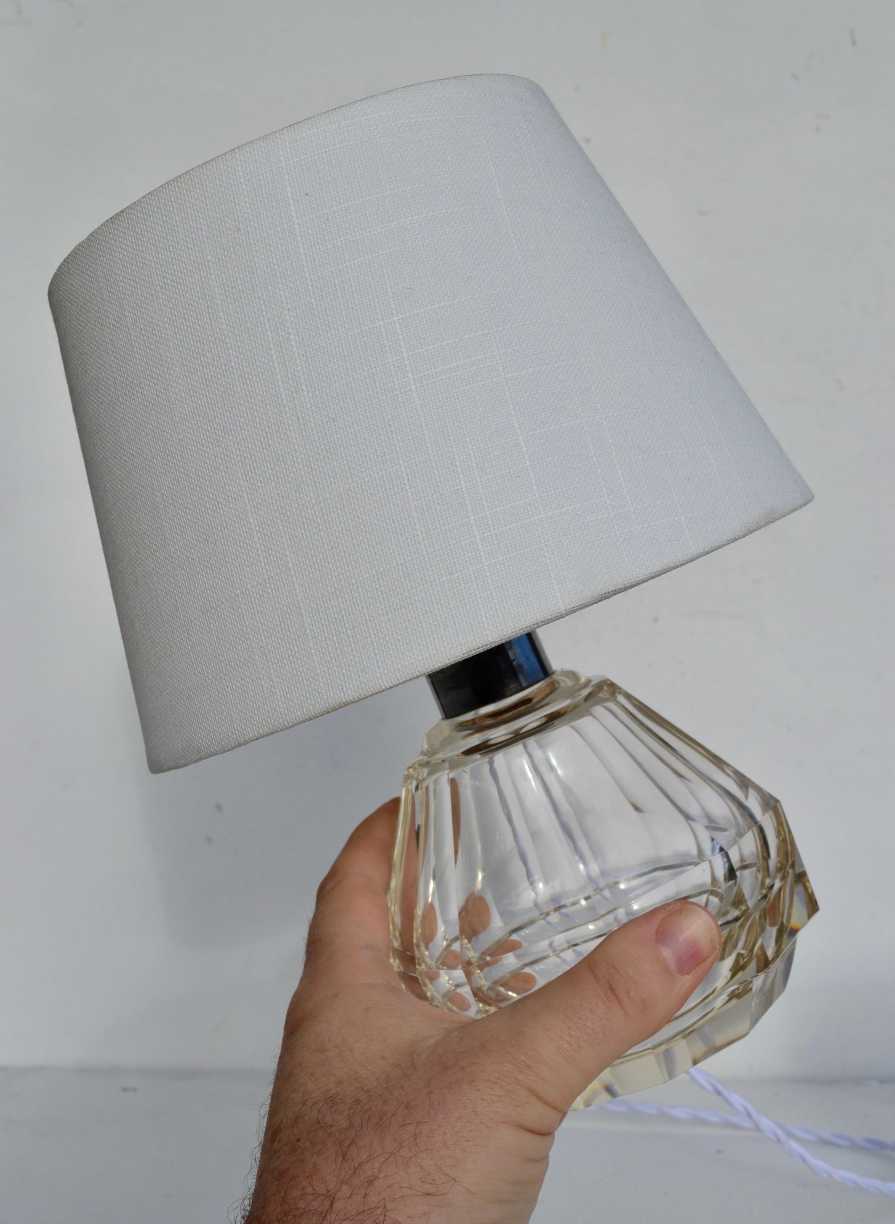 French Crystal Table Lamp, 1930s For Sale 2