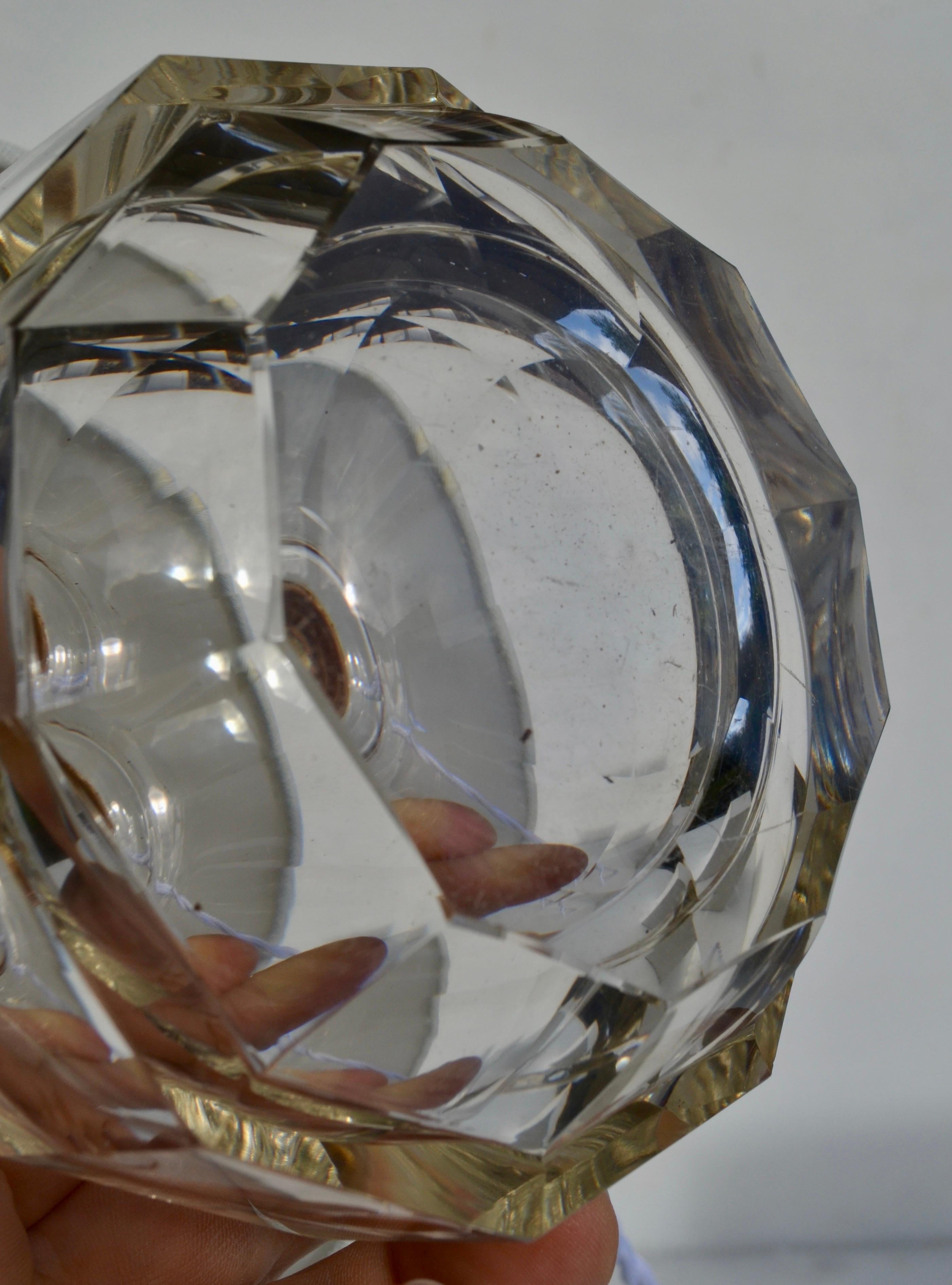 French Crystal Table Lamp, 1930s For Sale 3