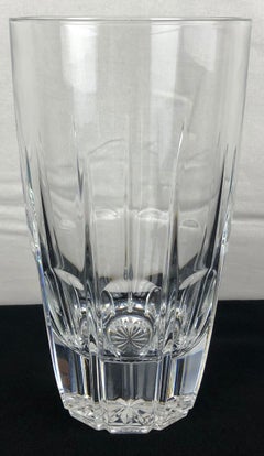 French  Contemporary Design Hand Cut Crystal Vase from Reims, France