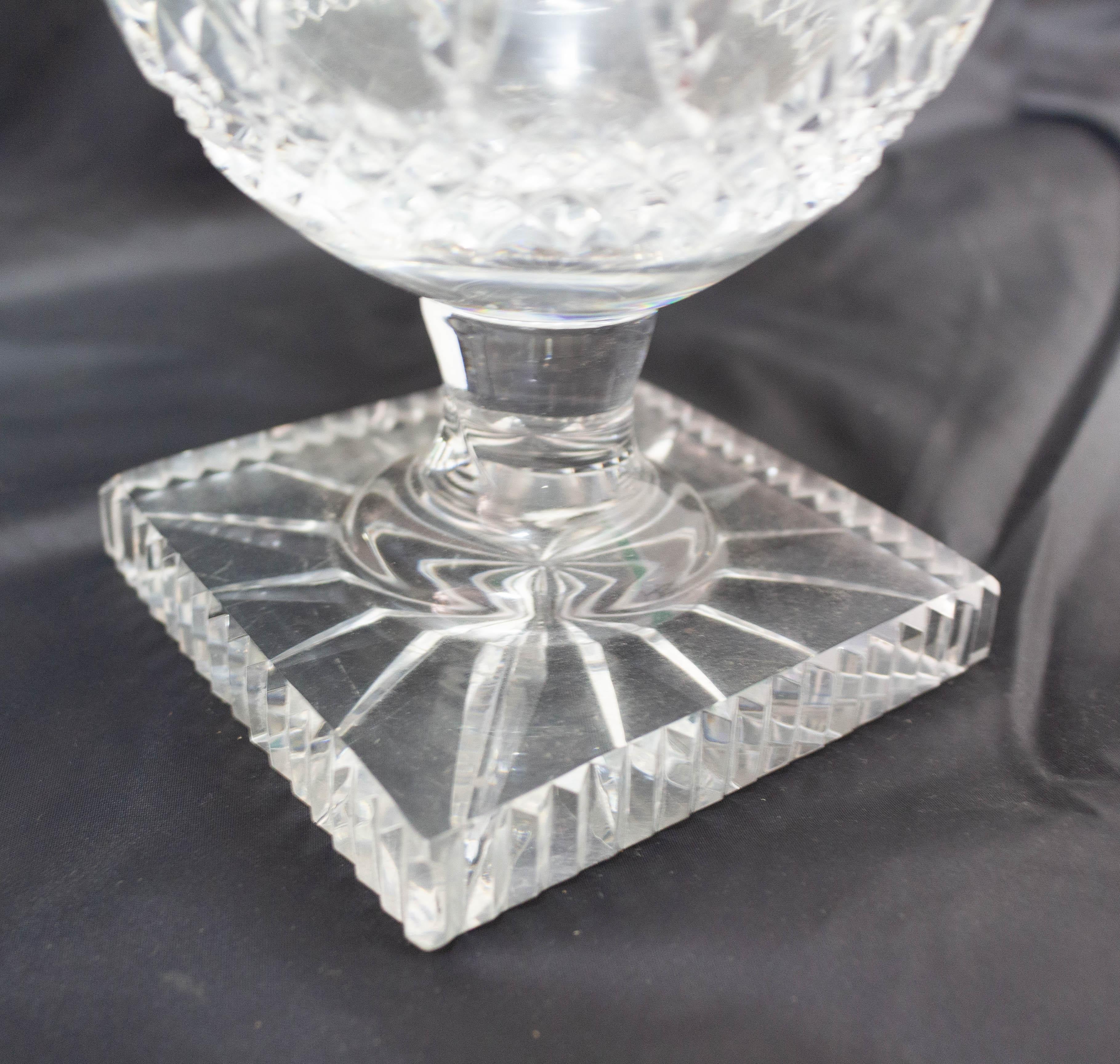 French Baccarat Crystal Vase Midcentury For Sale 1