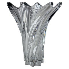 French Crystal Vase Vianne Manufactures Mid-Century