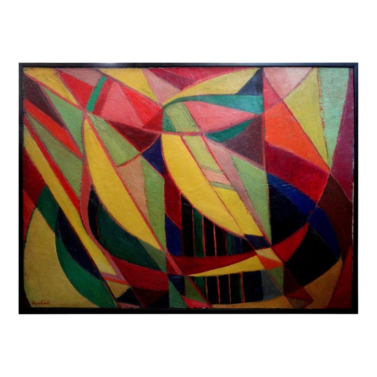 French Cubist Oil on Canvas Signed Roger Carle