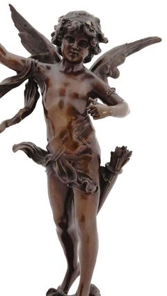 French Cupid Bronze Statue After Auguste Moreau (1834-1917)