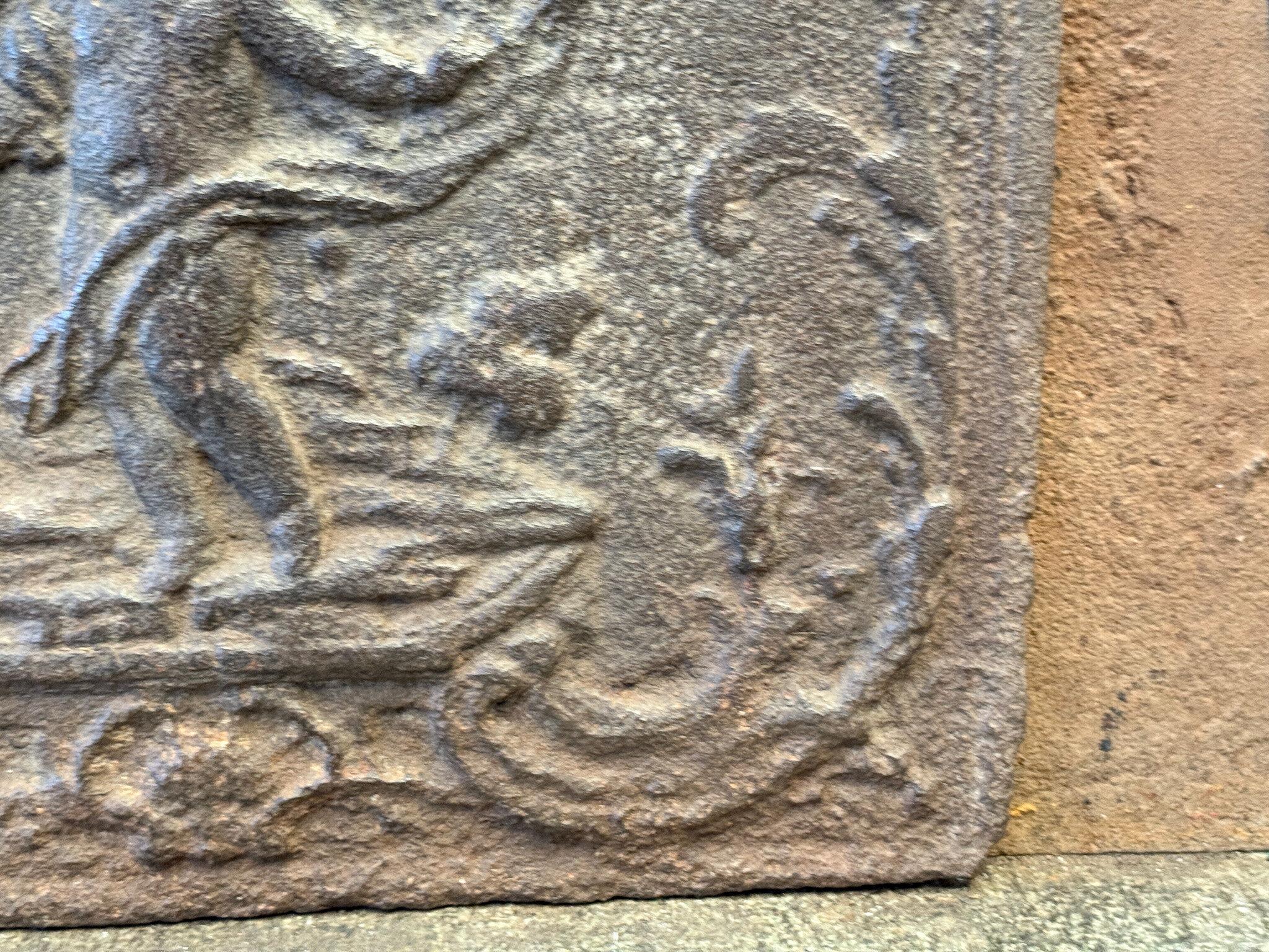 French 'Cupid' Fireback / Backsplash, 18th - 19th C., Neoclassical Period For Sale 4