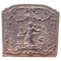 Rivestimento per caminetto francese "Cupido", 18° - 19° secolo, periodo neoclassico