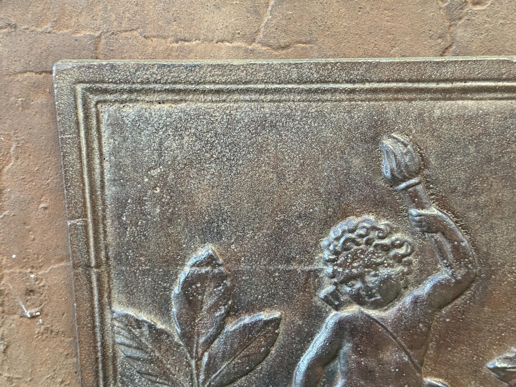 French 'Cupid' Fireback / Backsplash, 19th Century, Napoleon III Period For Sale 5