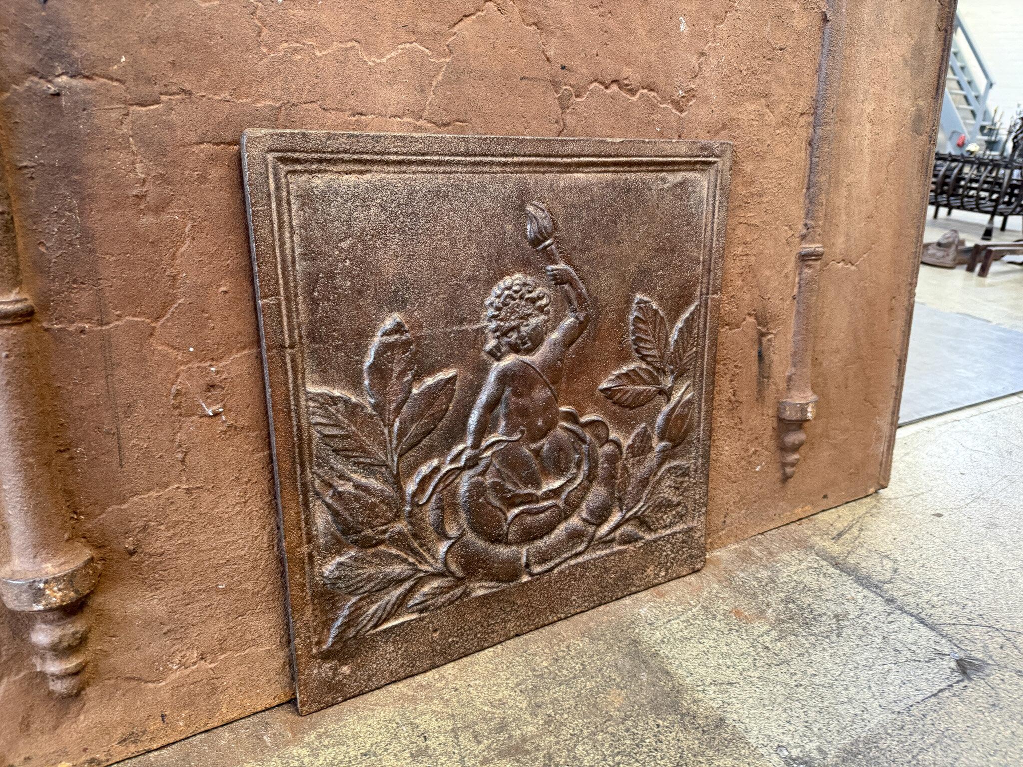 French 'Cupid' Fireback / Backsplash, 19th Century, Napoleon III Period For Sale 6