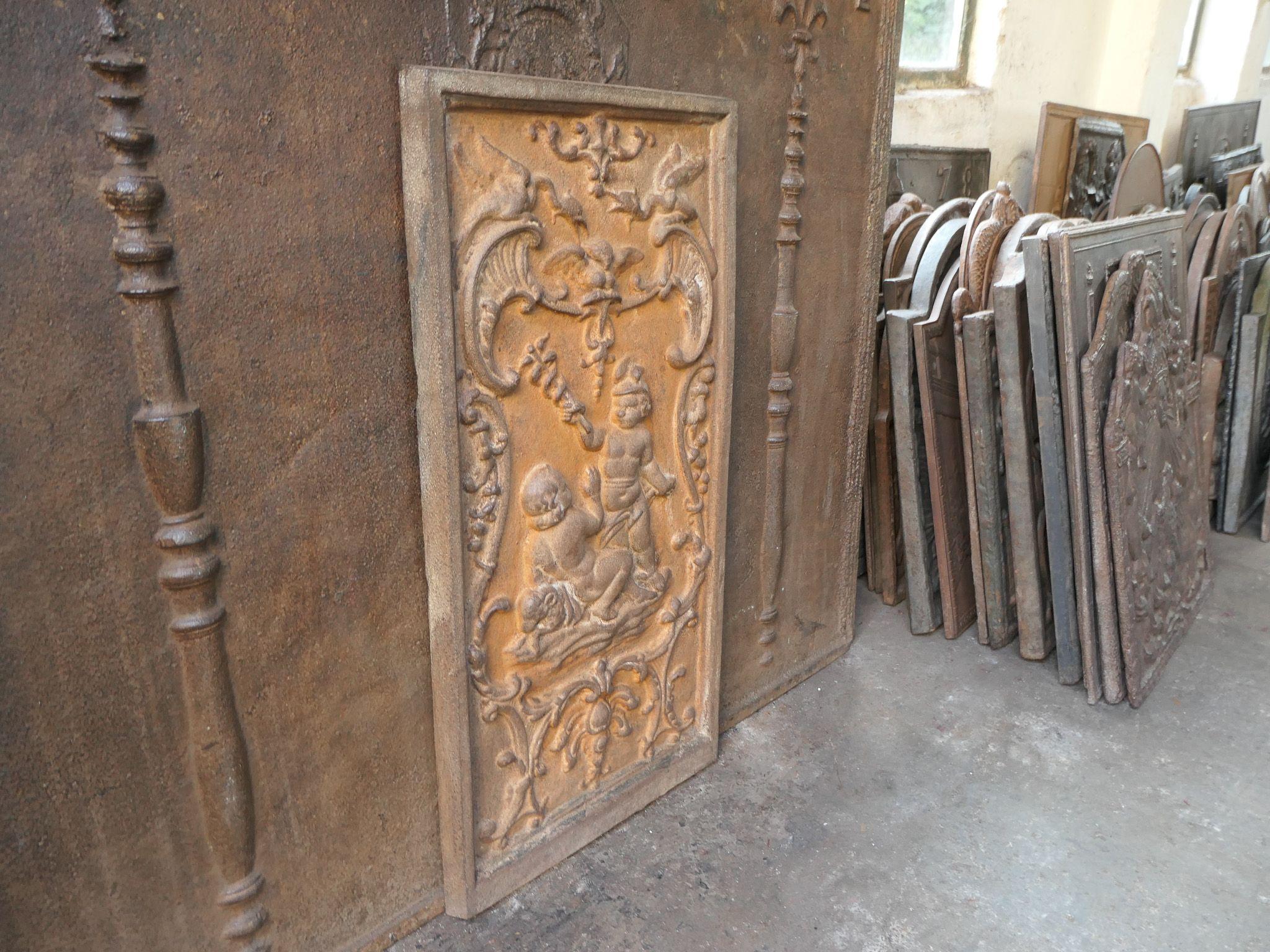 French 'Cupids' Fireback / Backsplash, Louis XV Style For Sale 4