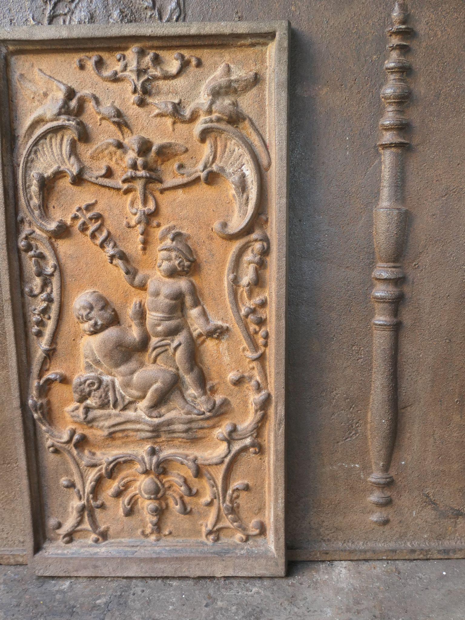 French 'Cupids' Fireback / Backsplash, Louis XV Style For Sale 3