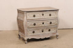 French Curvaceous Bombé Three-Drawer Chest, Late 18th Century