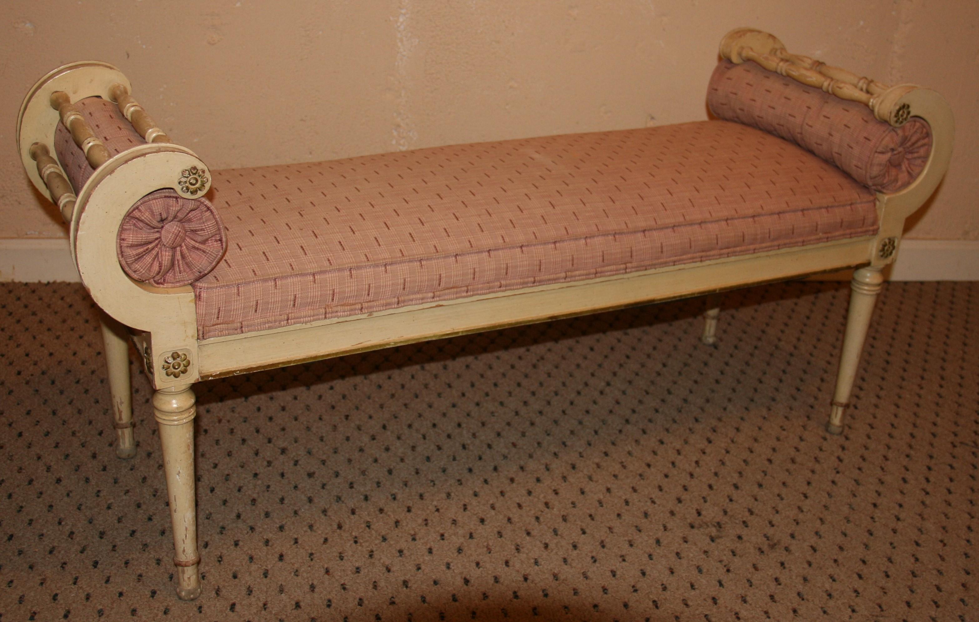 3-1073 French curved end bench.