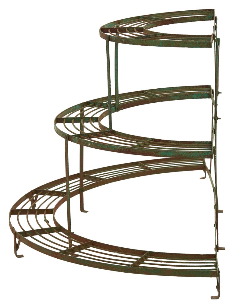 French Curved Green Iron Plant Stand at 1stDibs curved plant stand