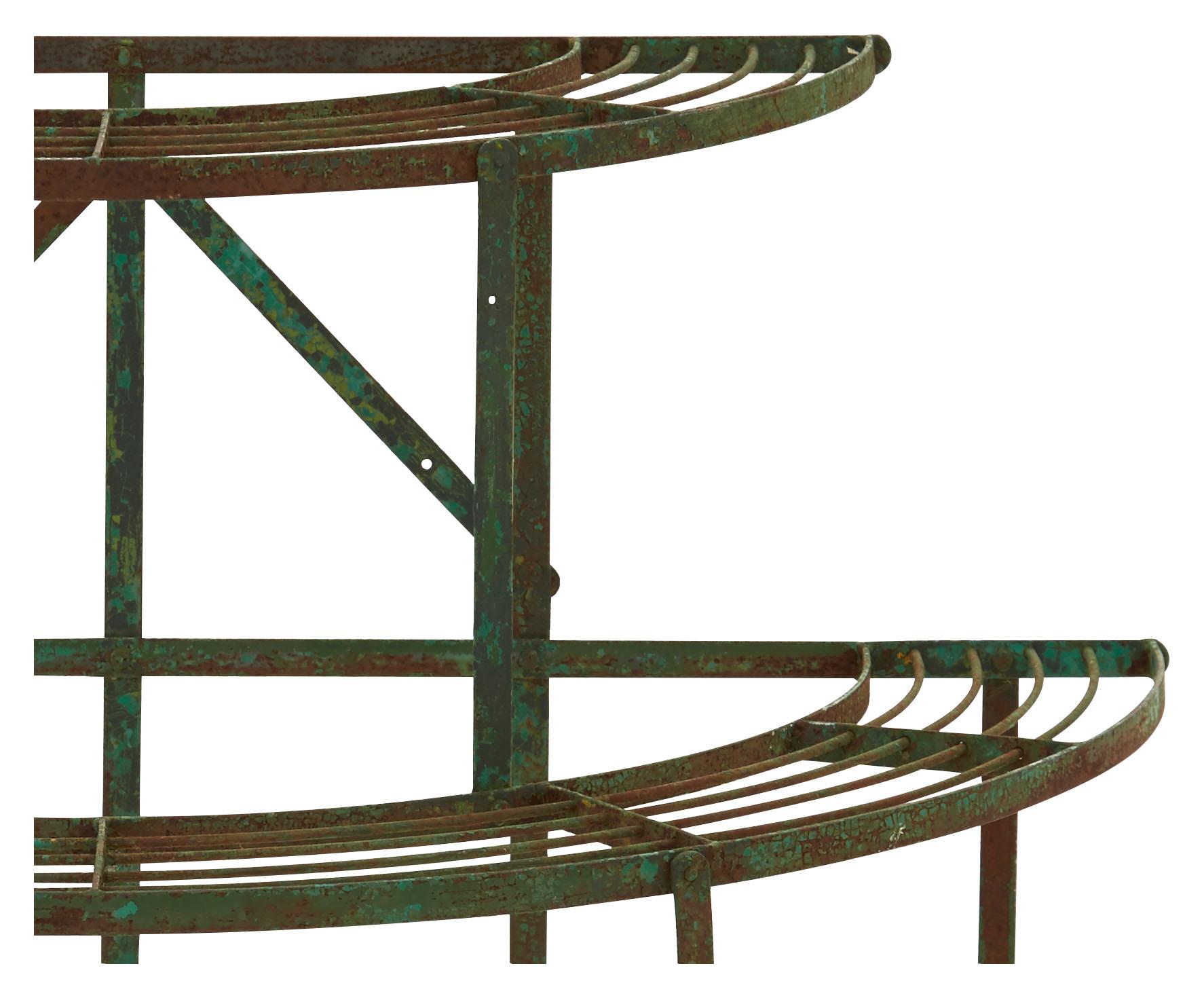 French Curved Green Iron Plant Stand In Good Condition In Chicago, IL