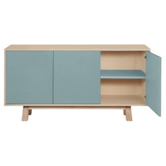 Buffet à 3 portes gris-bleu personnalisable par Eric Gizard Paris