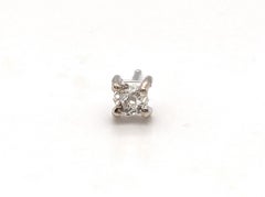 Boucle d'oreille Art déco à diamant unique, taille française, 0,15 ct, années 1920