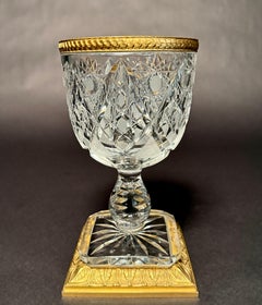 French Cut Crystal And Ormolu Compote