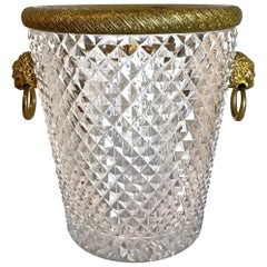 French Cut Crystal and Ormolu Ice Bucket, 20th Century