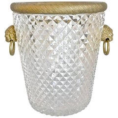 French Cut Crystal and Ormolu Ice Bucket, 20th Century