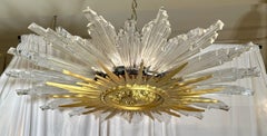 French Cut Crystal "Apollo" Sun King Chandelier.