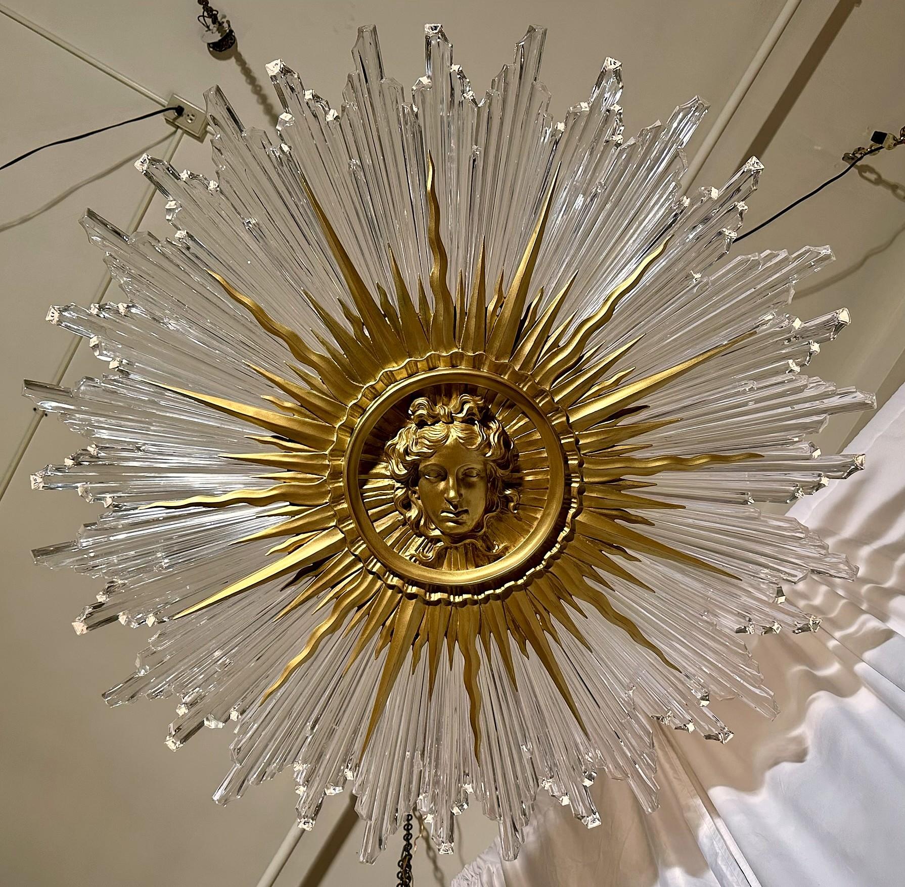 XX secolo Lampadario in cristallo francese 