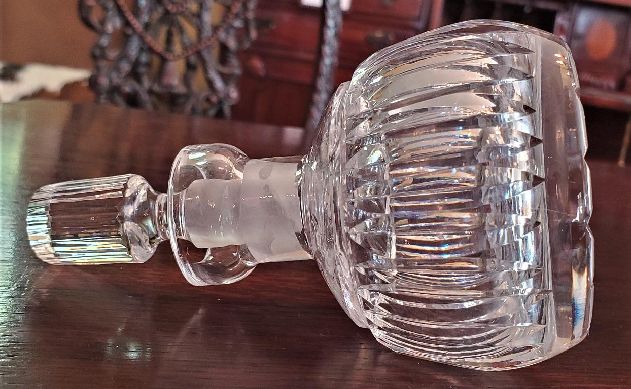 French Cut Crystal Baccarat Style Perfume Bottle In Fair Condition In Dallas, TX