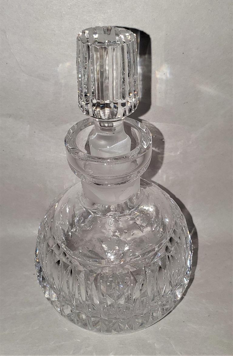20th Century French Cut Crystal Baccarat Style Perfume Bottle