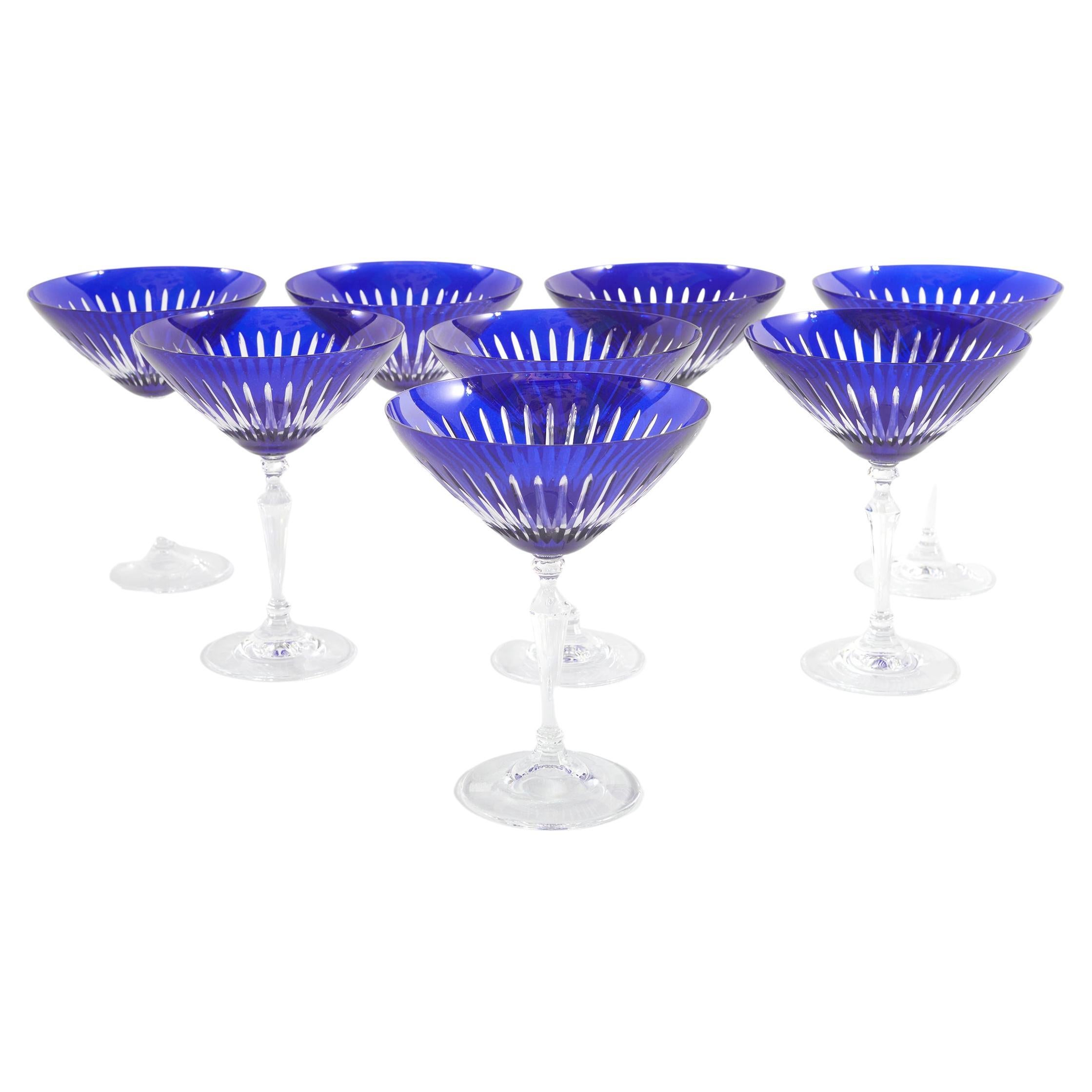 French Cut Crystal Barware Service for Eleven For Sale