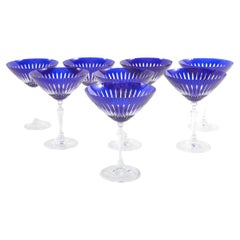 French Cut Crystal Barware Service for Eleven