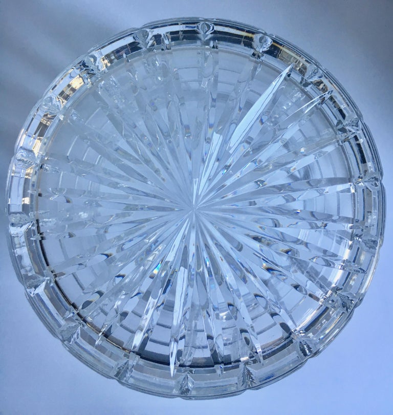French Cut Crystal Champagne Bucket with Handles For Sale at 1stDibs