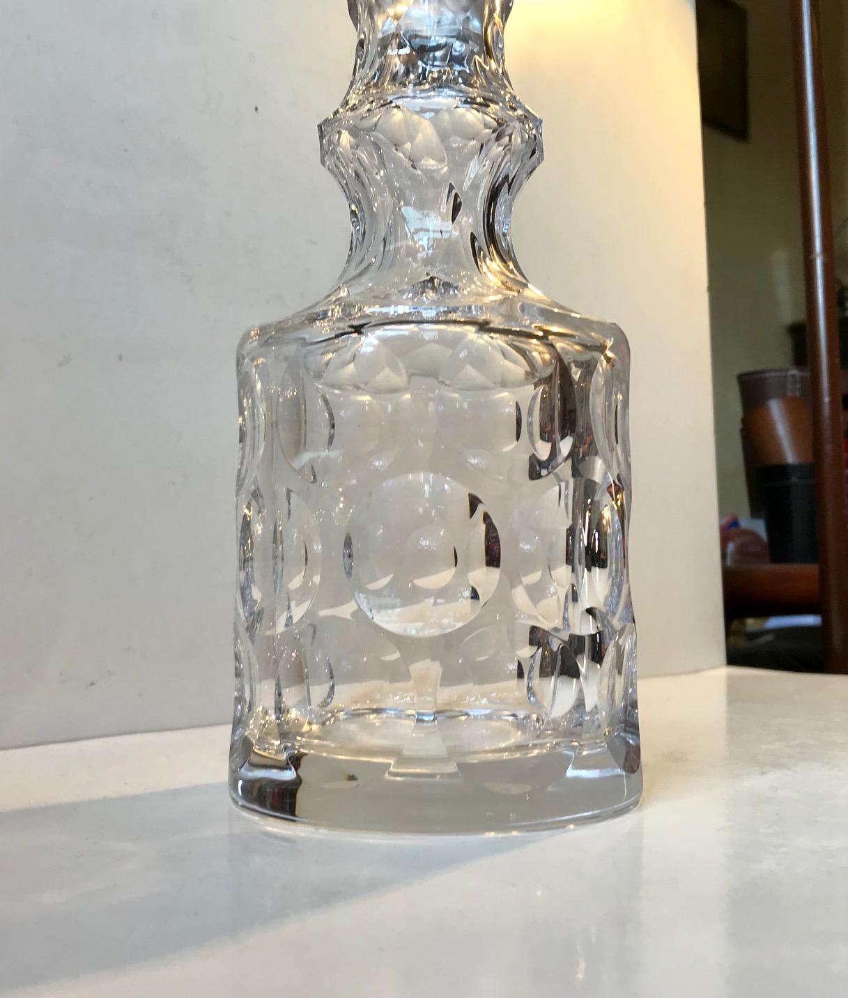 French Cut Crystal Decanter, 1950s In Good Condition In Esbjerg, DK