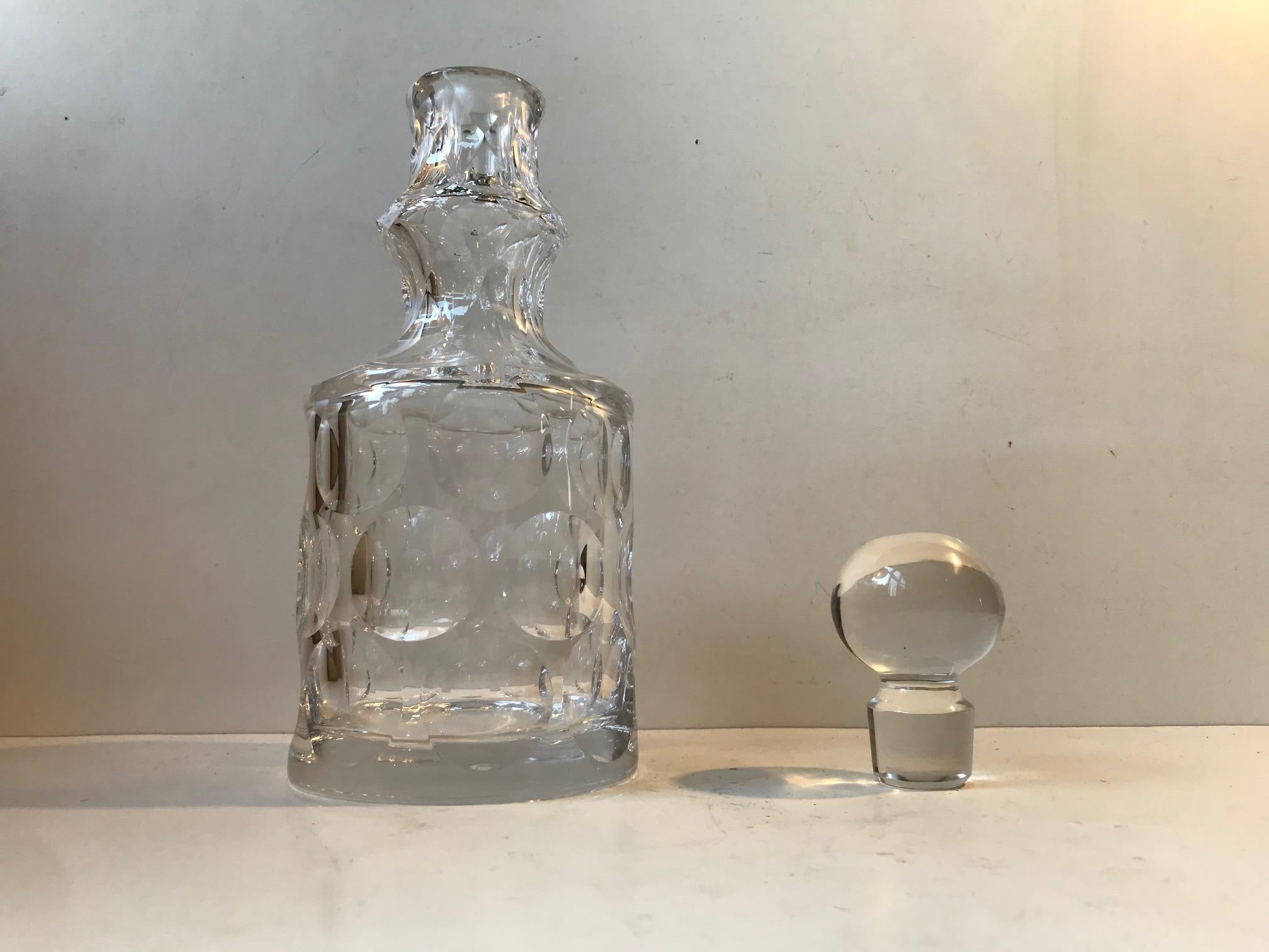 French Cut Crystal Decanter, 1950s 4